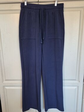 Women’s Navy Wide-Leg Drawstring Lounge Pants